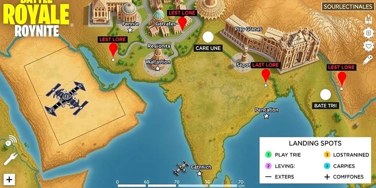 Fennel Battle Royale - Strategic Map Guide Fennel Battle Royale strategy map showing optimal landing spots in an Indian city